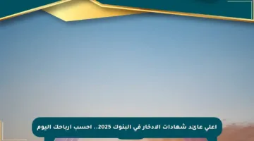 أعلى عائد شهادات الادخار في البنوك 2025.. احسب أرباحك اليوم